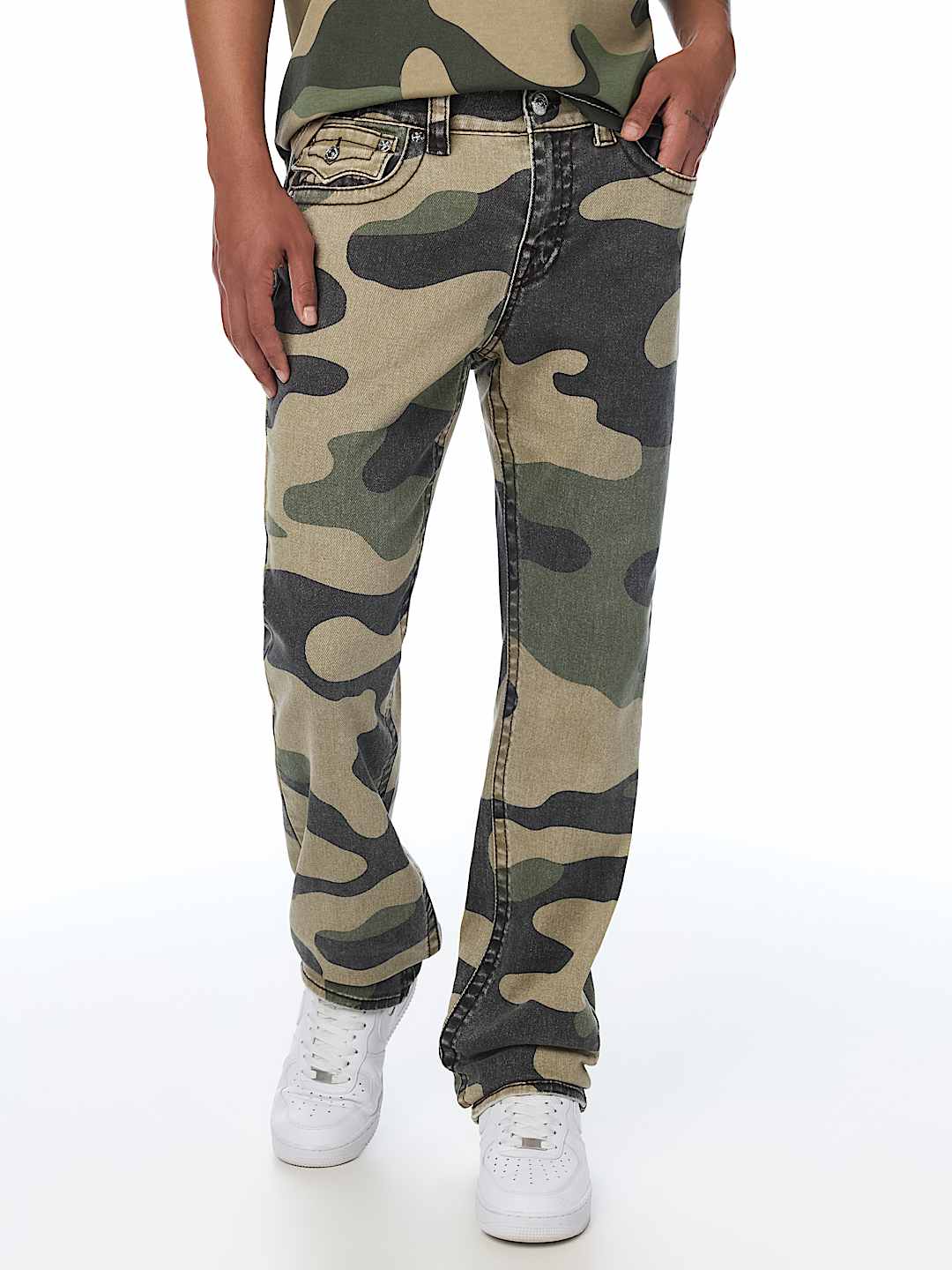 RICKY BIG T CAMO CANVAS STRAIGHT JEAN 34"
