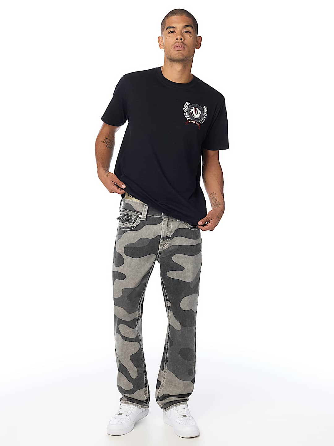RICKY BIG T CAMO CANVAS STRAIGHT JEAN 34"