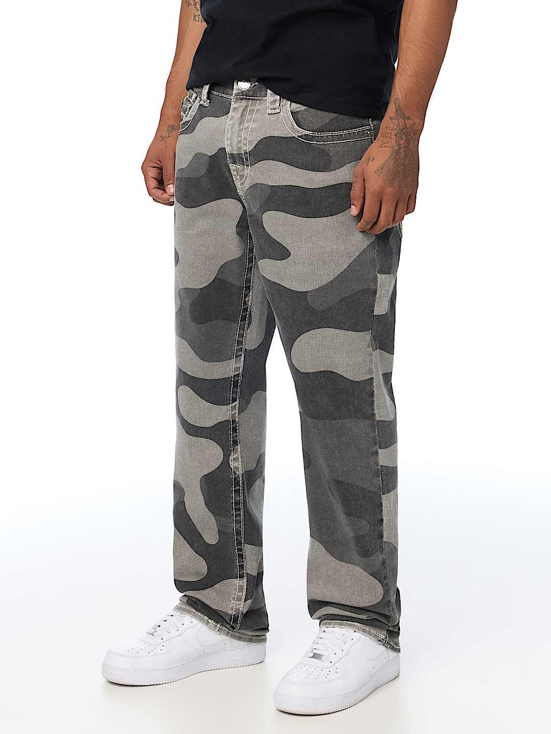 RICKY BIG T CAMO CANVAS STRAIGHT JEAN 34"