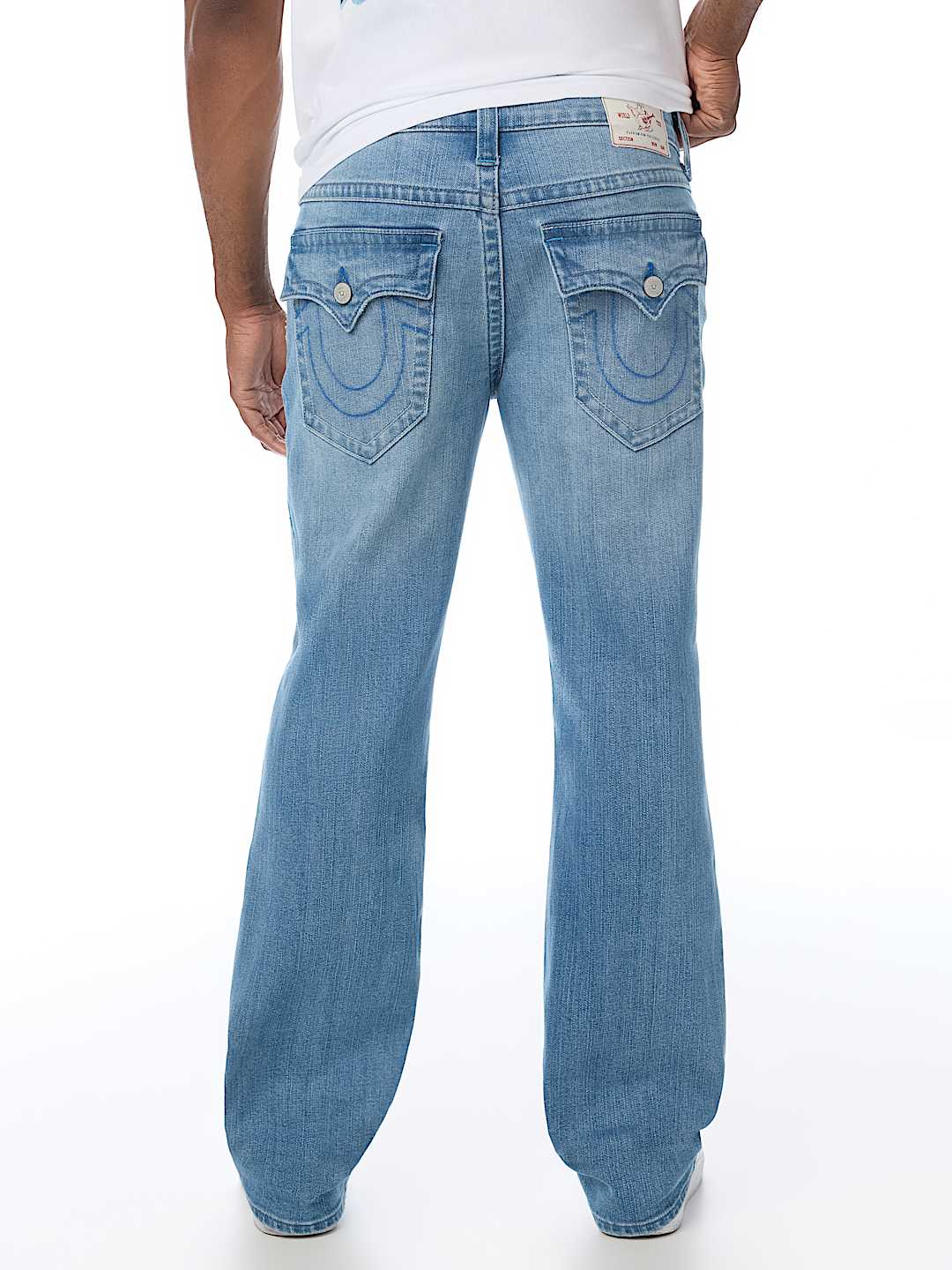 BILLY PLAID BACKING FLAP BOOTCUT JEAN 34"
