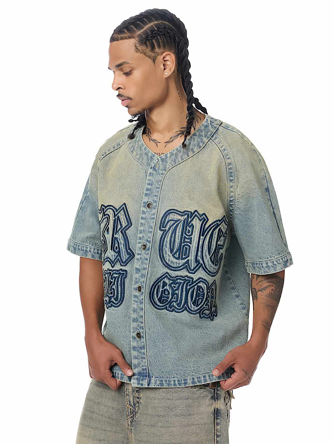 DENIM BASEBALL SHIRT