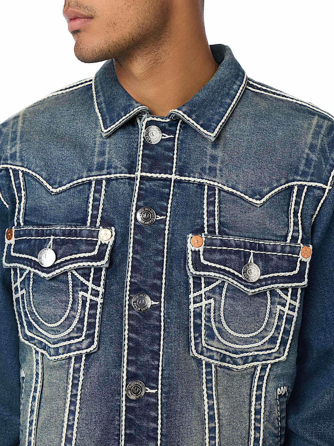 JIMMY ROPE STITCH OVERSIZED DENIM JACKET
