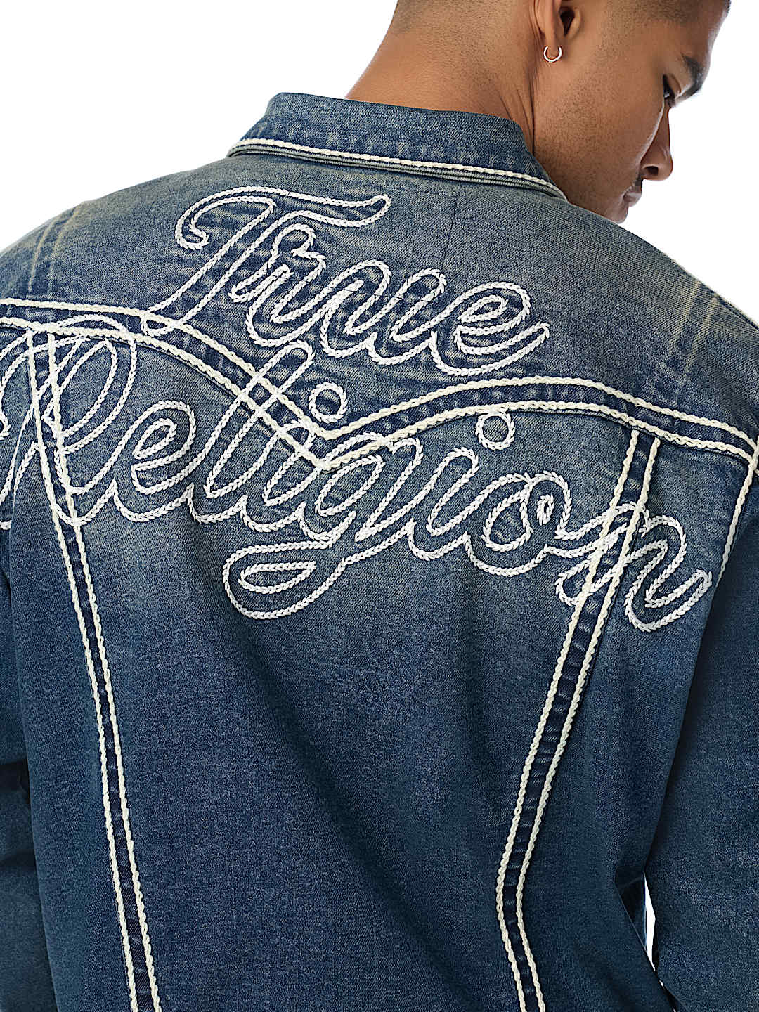 JIMMY ROPE STITCH OVERSIZED DENIM JACKET
