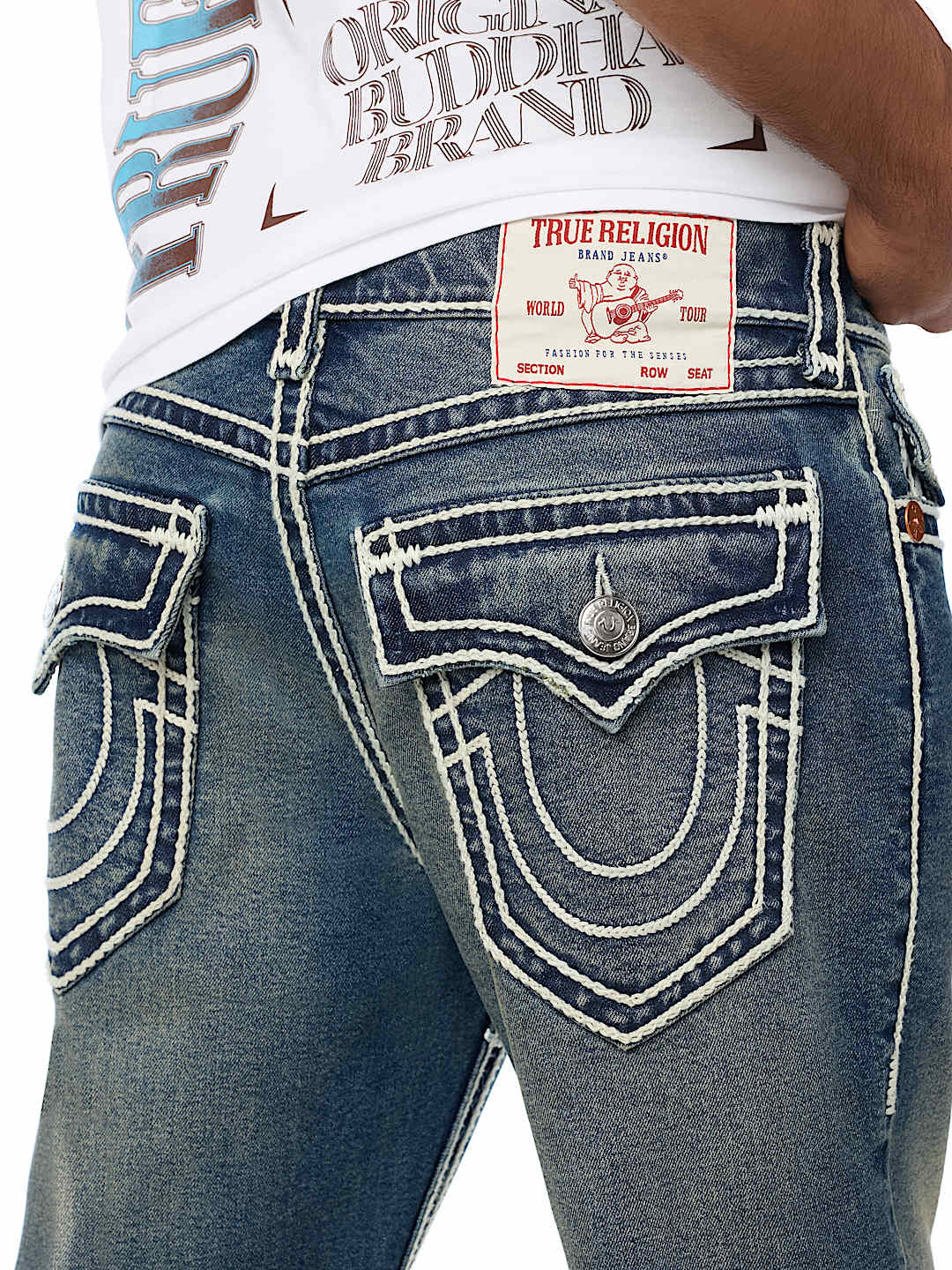 RICKY ROPE STITCH FLAP STRAIGHT JEAN 34" 
