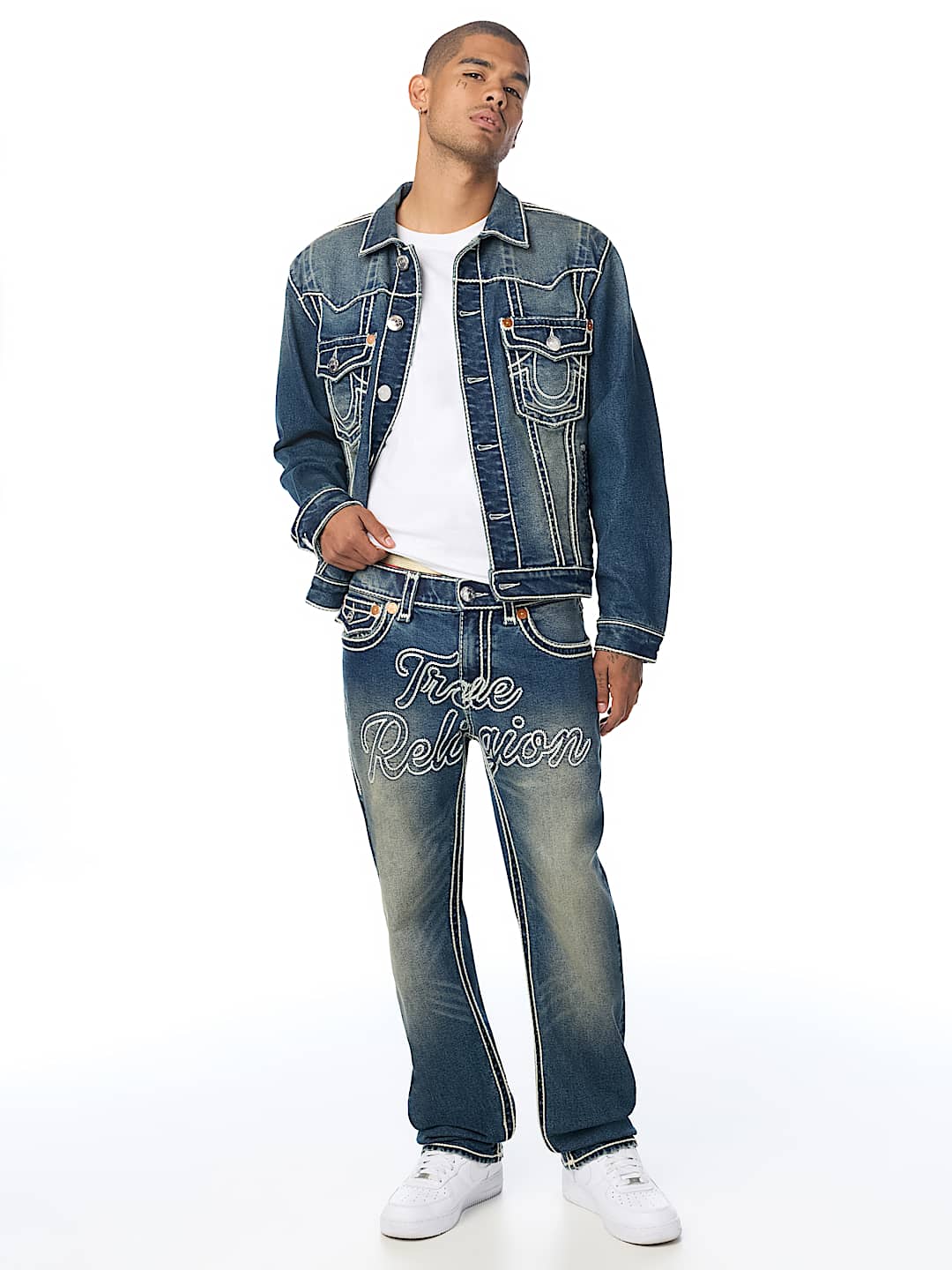 RICKY ROPE STITCH FLAP STRAIGHT JEAN 34" 