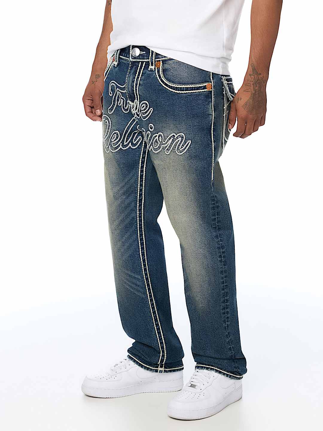RICKY ROPE STITCH FLAP STRAIGHT JEAN 34" 
