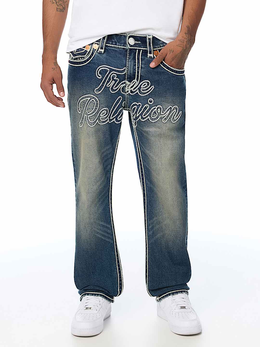 RICKY ROPE STITCH FLAP STRAIGHT JEAN 34" 