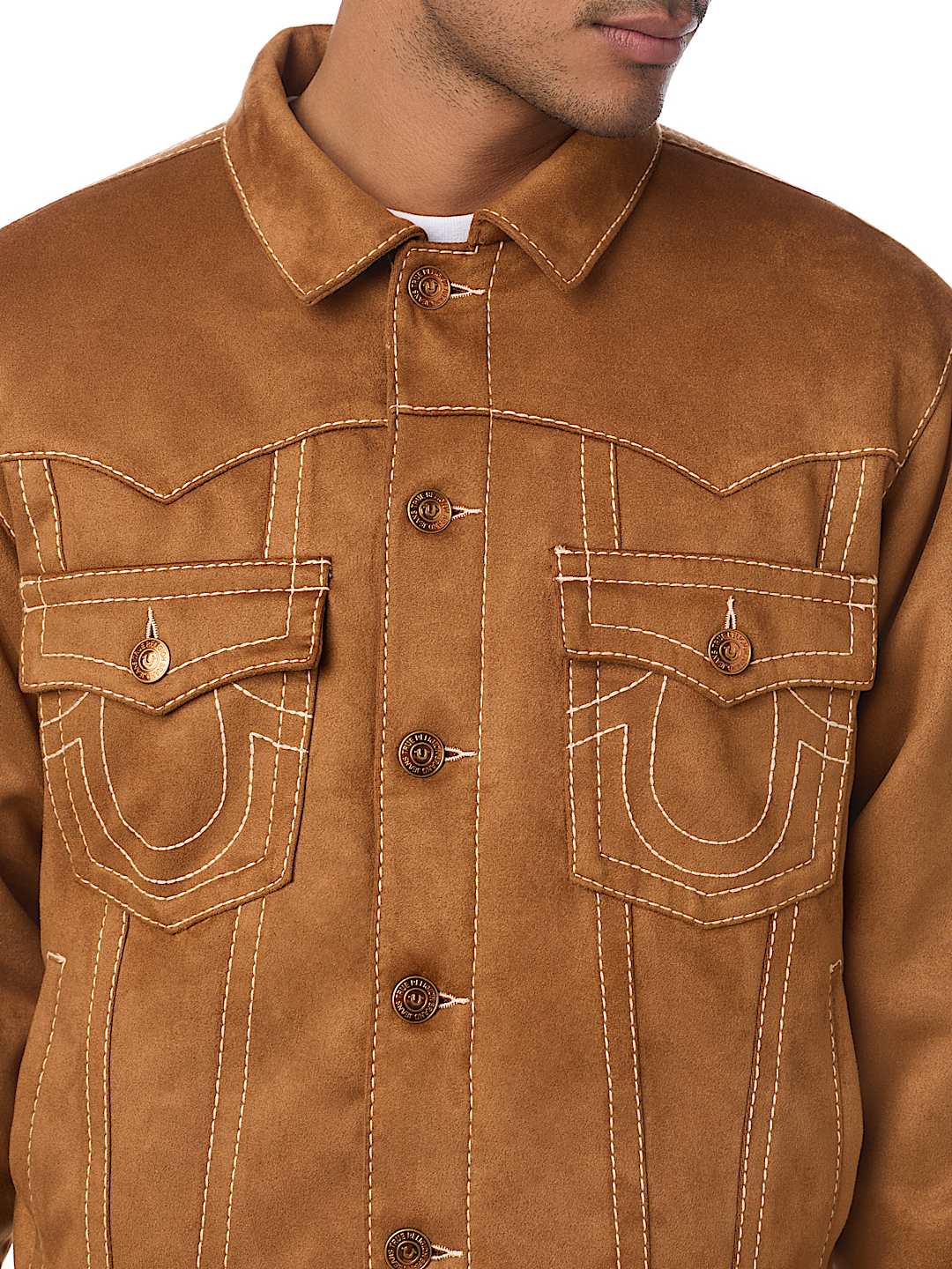 JIMMY ULTRASUEDE BIG T OVERSIZED JACKET