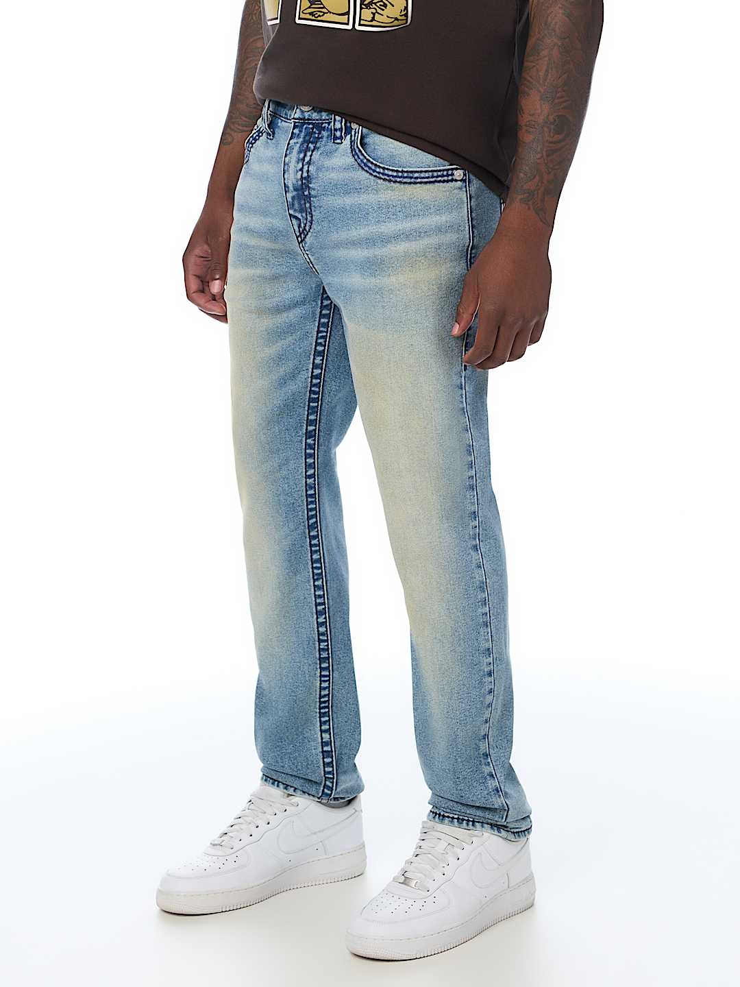 ROCCO TRIPLE NEEDLE BIG T FLAP SKINNY JEAN 32"