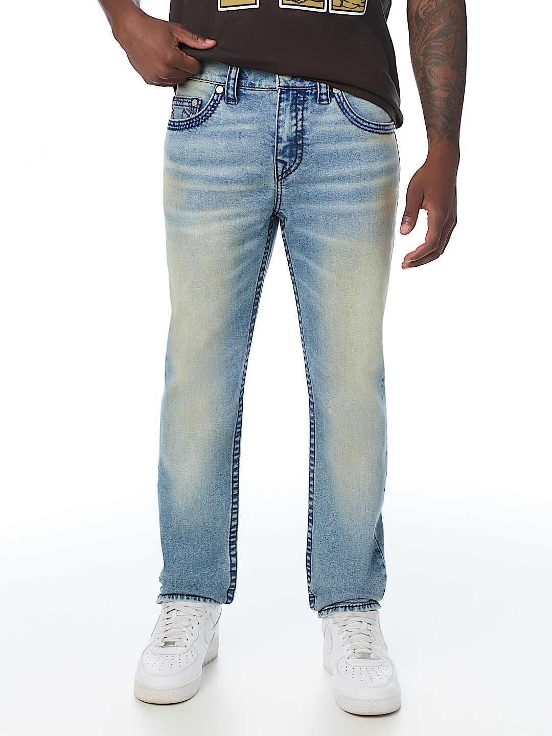 ROCCO TRIPLE NEEDLE BIG T FLAP SKINNY JEAN 32"