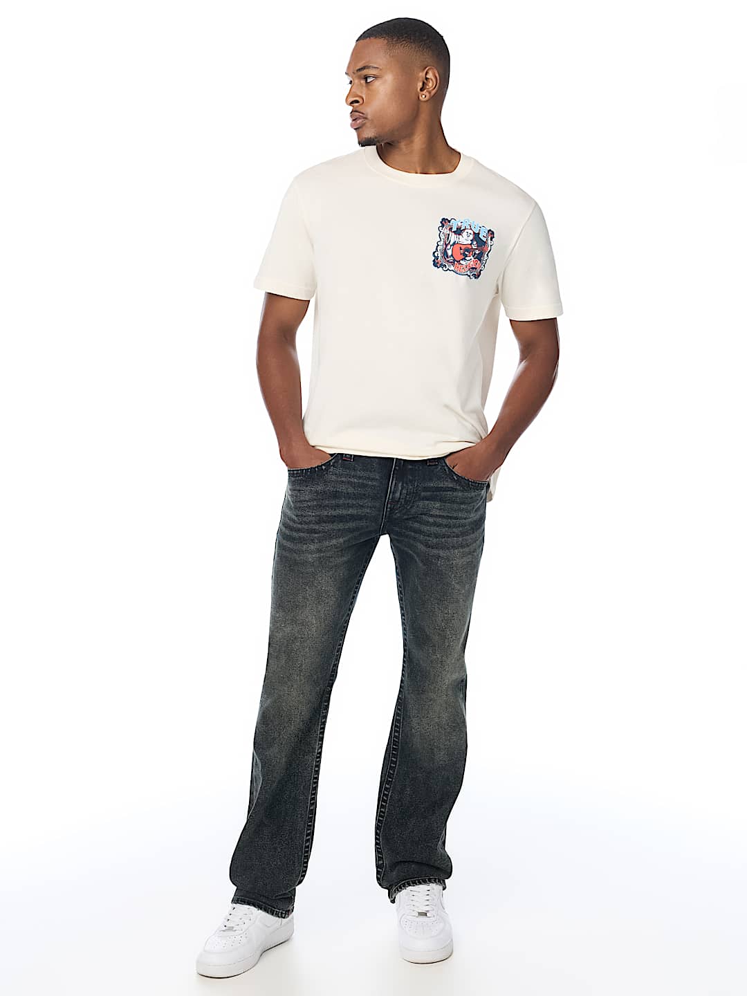 RICKY EMBROIDERED STRAIGHT JEAN 34"