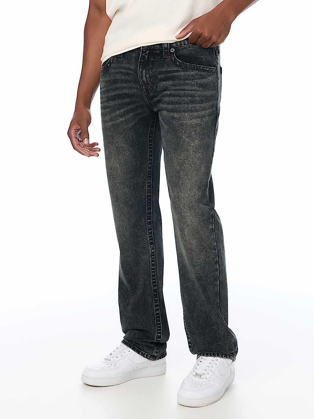 RICKY EMBROIDERED STRAIGHT JEAN 34"