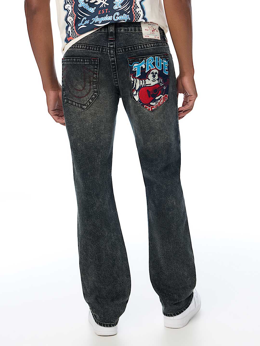 RICKY EMBROIDERED STRAIGHT JEAN 34"