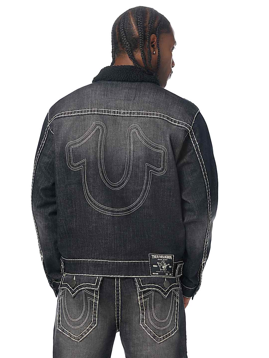 SUPER T OVERSIZED DENIM SHERPA TRUCKER JACKET