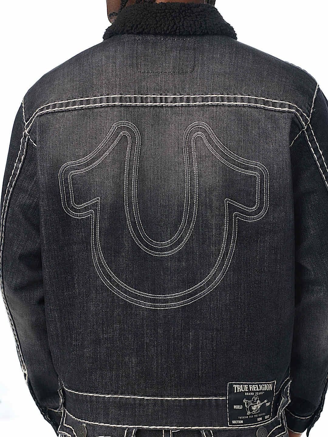 SUPER T OVERSIZED DENIM SHERPA TRUCKER JACKET