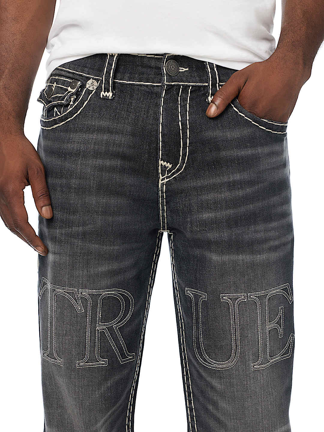 BOBBY EMBOSSED SUPER T FLAP BAGGY JEAN