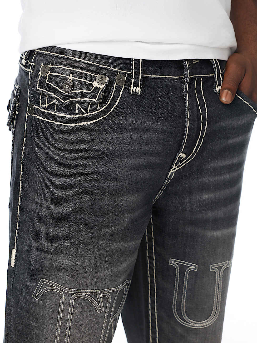 BOBBY EMBOSSED SUPER T FLAP BAGGY JEAN