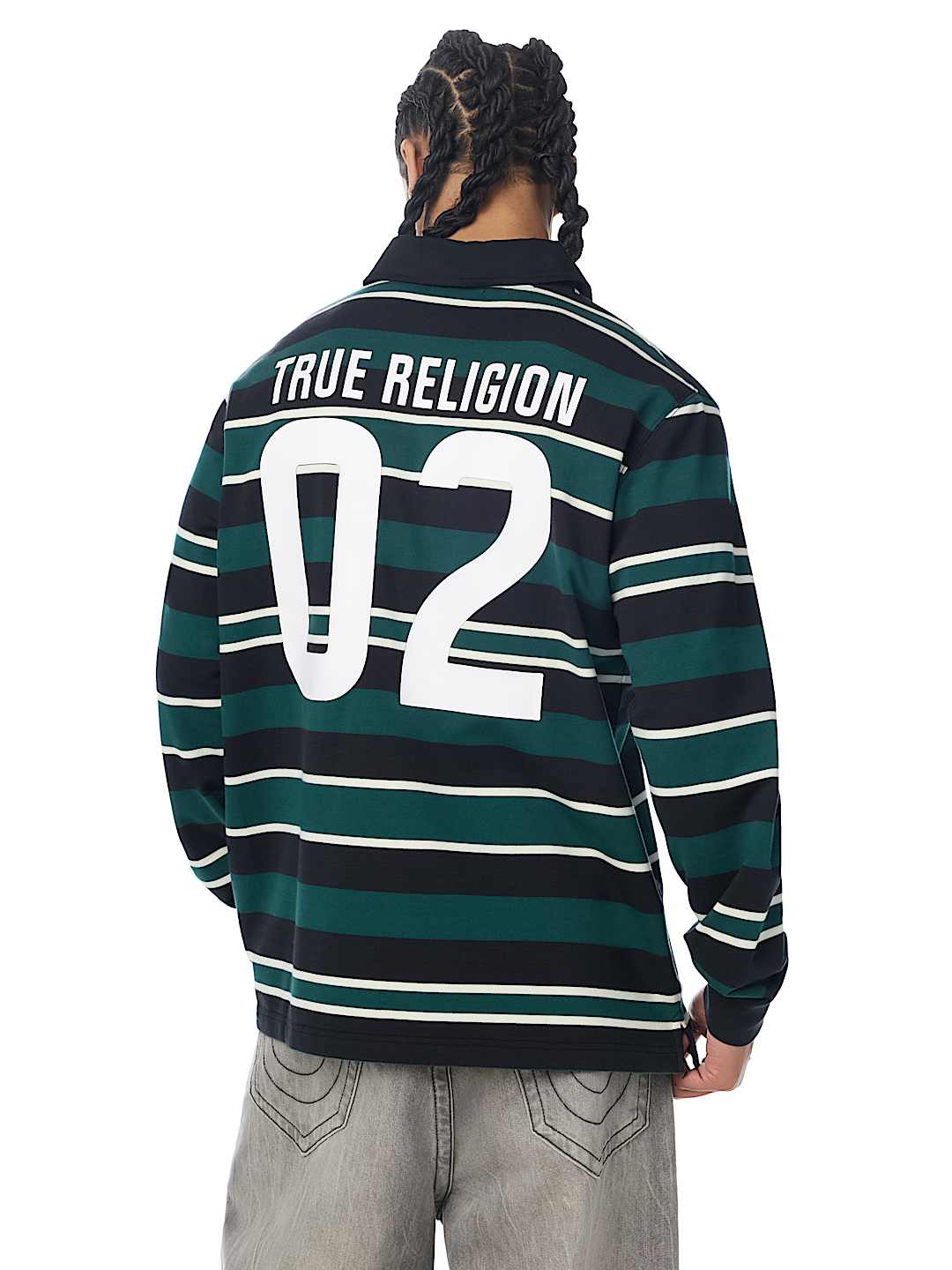 RELAXED RUGBY LONG SLEEVE POLO SHIRT
