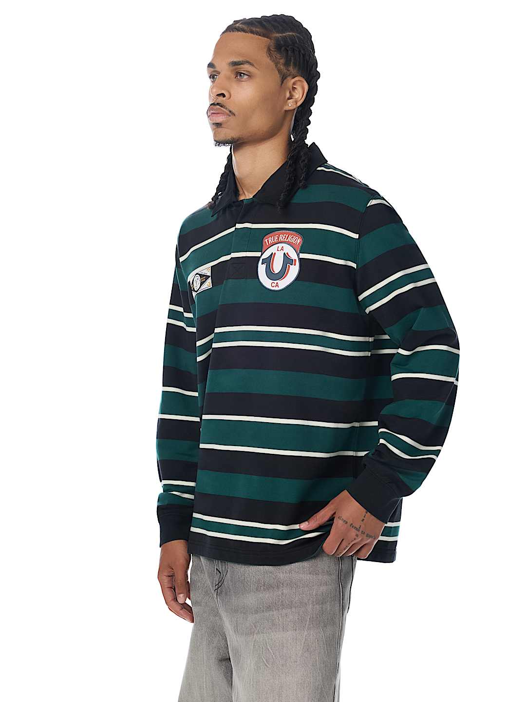 RELAXED RUGBY LONG SLEEVE POLO SHIRT