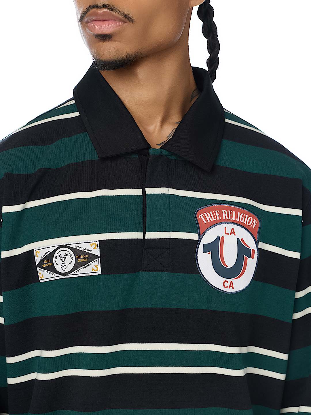 RELAXED RUGBY LONG SLEEVE POLO SHIRT