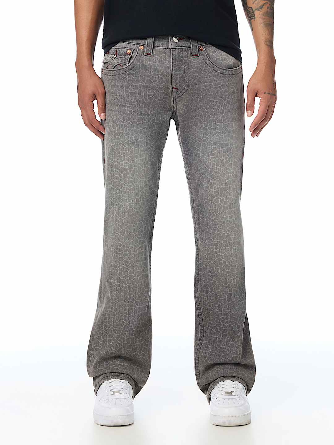 BILLY GATOR SCALE FLAP BOOTCUT JEAN 34"