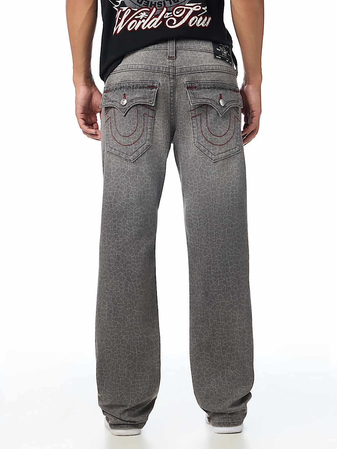 BILLY GATOR SCALE FLAP BOOTCUT JEAN 34"