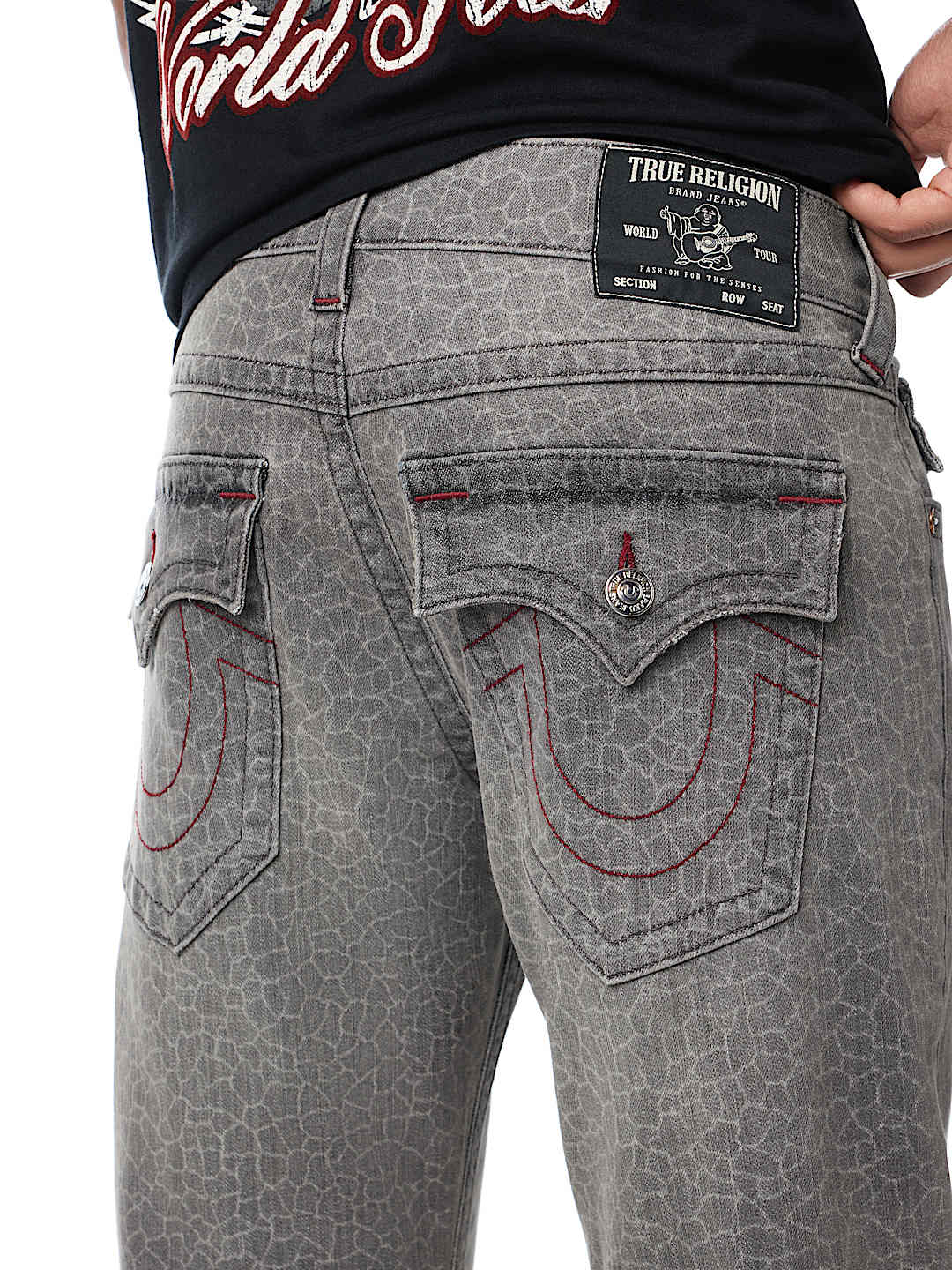 BILLY GATOR SCALE FLAP BOOTCUT JEAN 34"