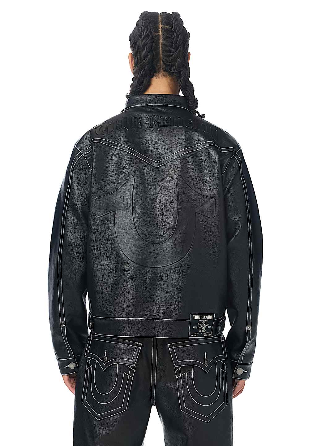 JIMMY FAUX LEATHER OVERSIZED JACKET