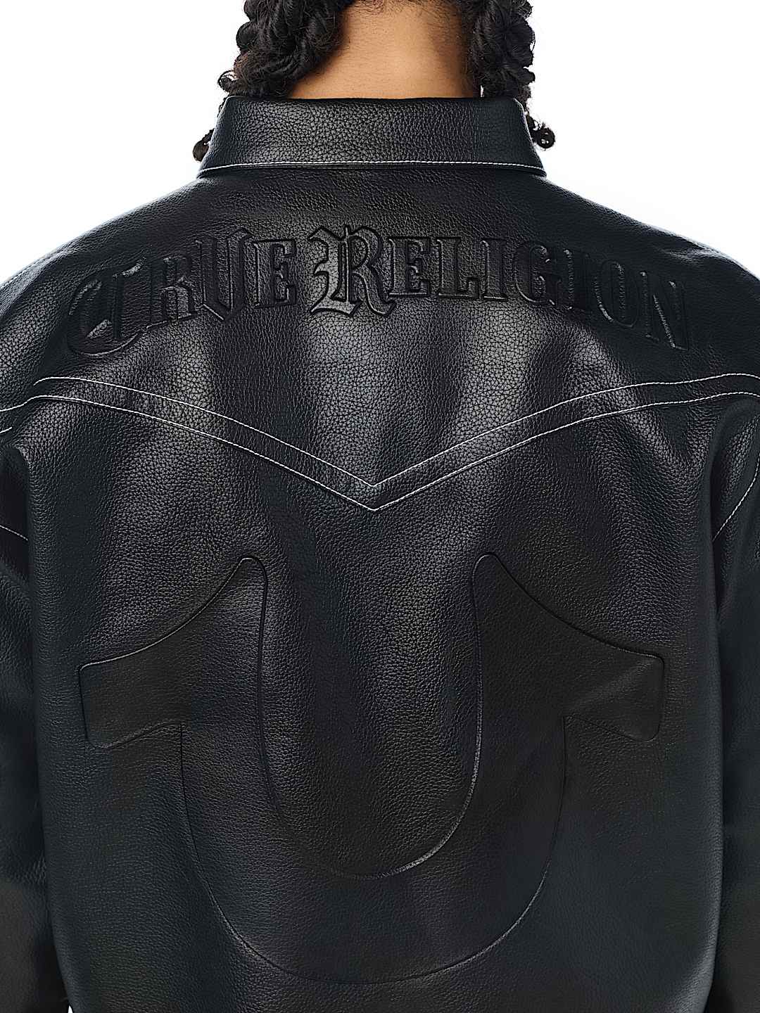 JIMMY FAUX LEATHER OVERSIZED JACKET