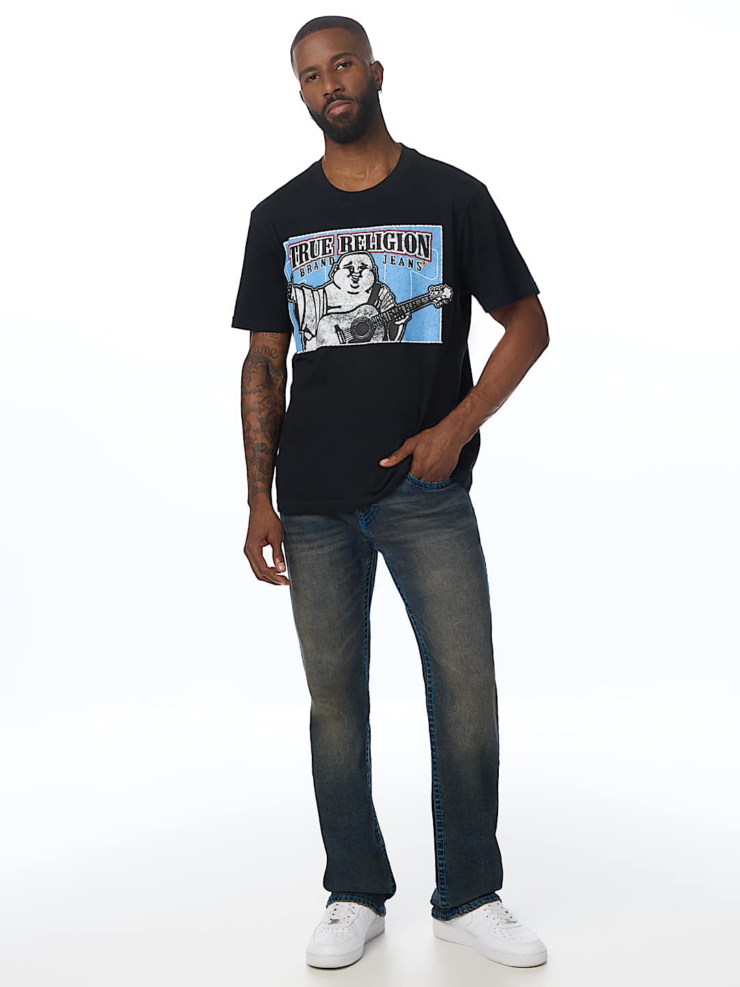 STITCHED BLOCK BUDDHA TEE