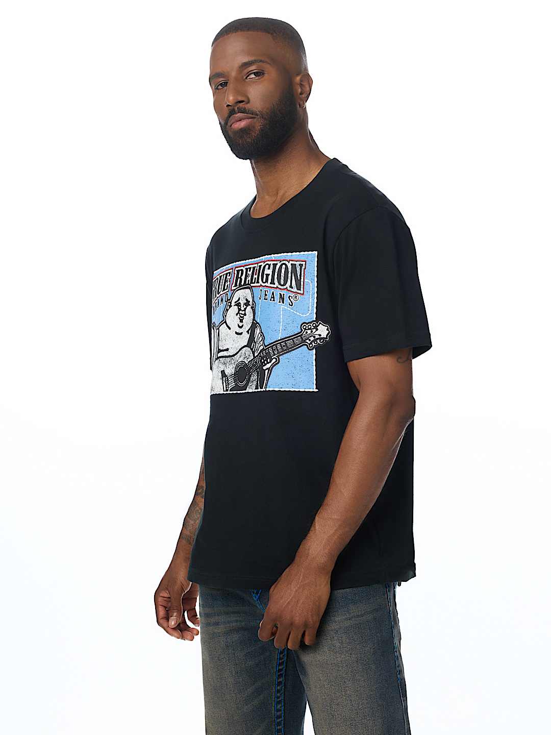 STITCHED BLOCK BUDDHA TEE