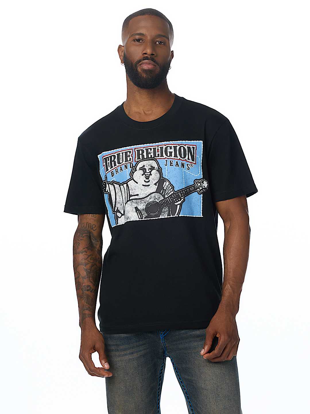 STITCHED BLOCK BUDDHA TEE