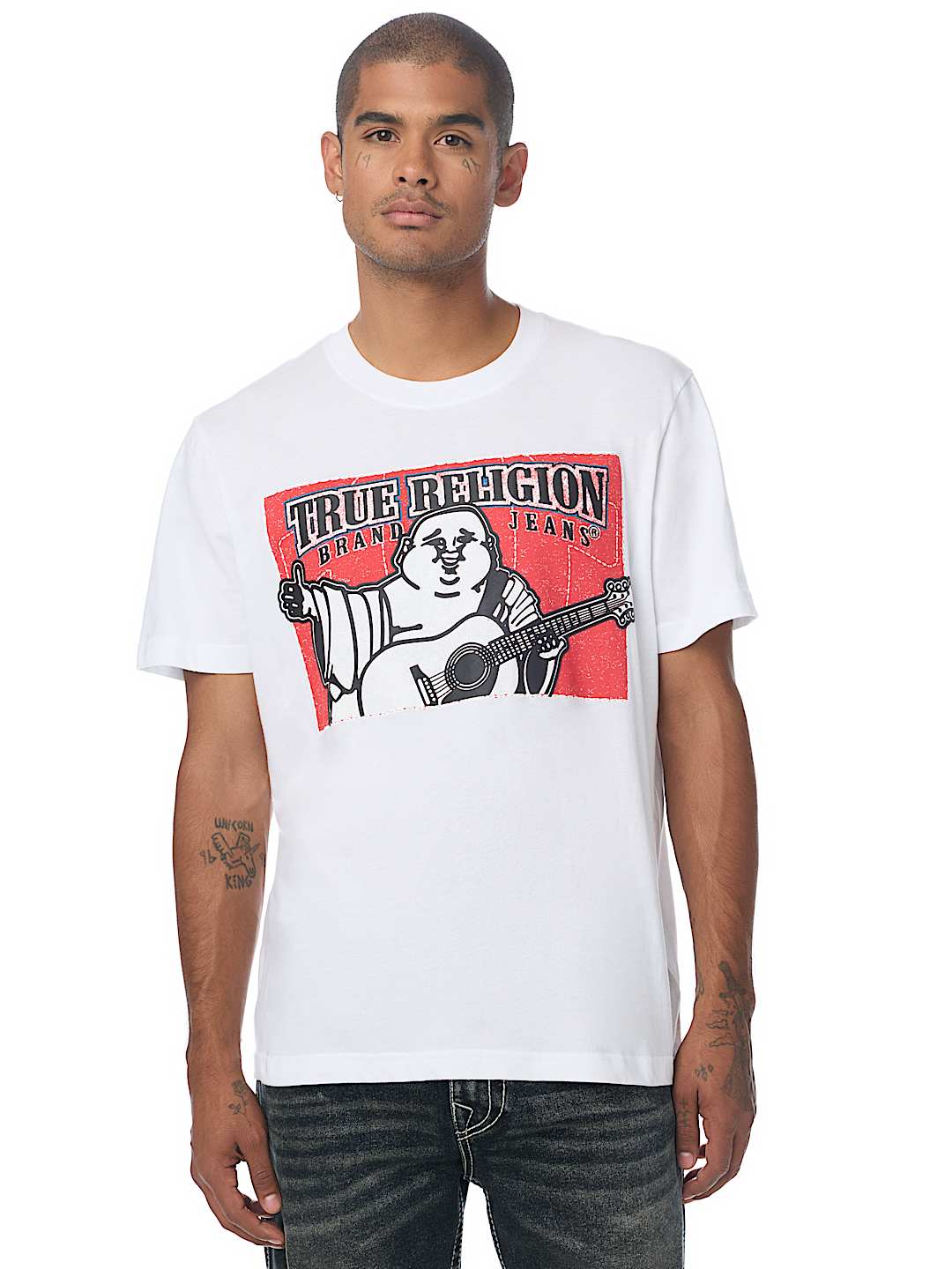 STITCHED BLOCK BUDDHA TEE