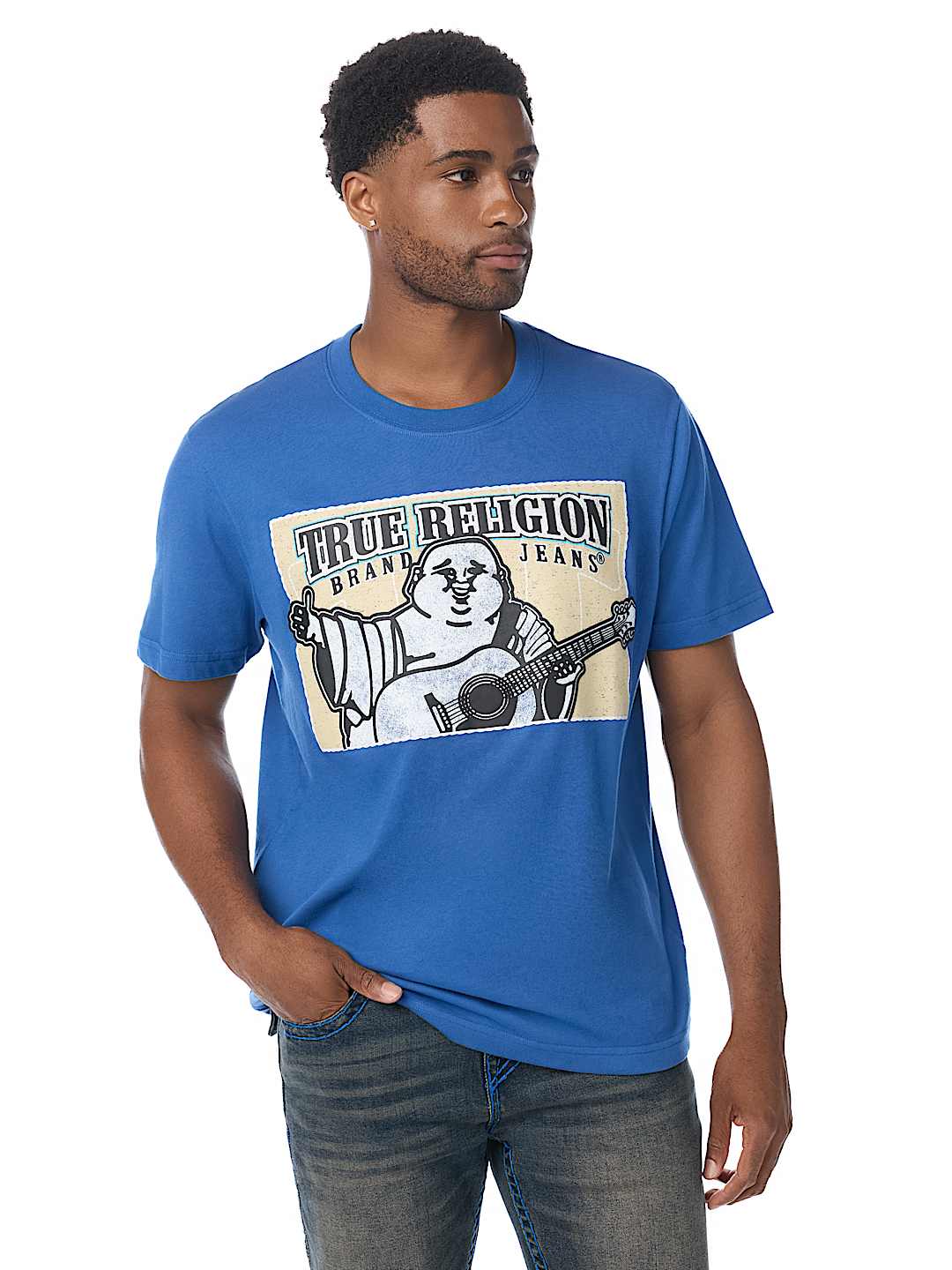 STITCHED BLOCK BUDDHA TEE