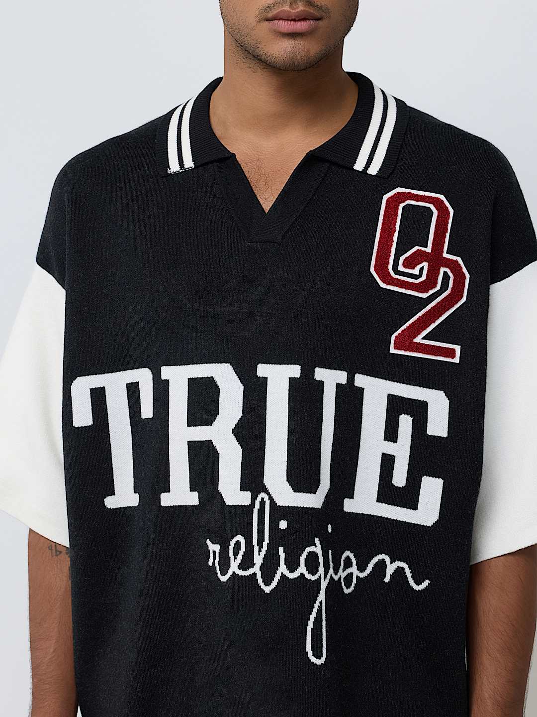 KNIT OVERSIZED POLO SHIRT