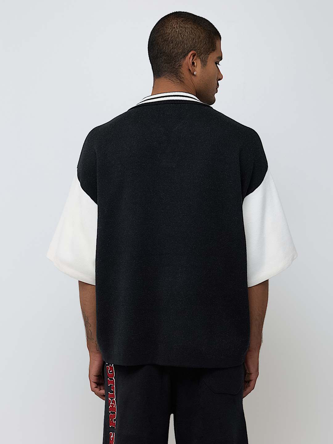 KNIT OVERSIZED POLO SHIRT