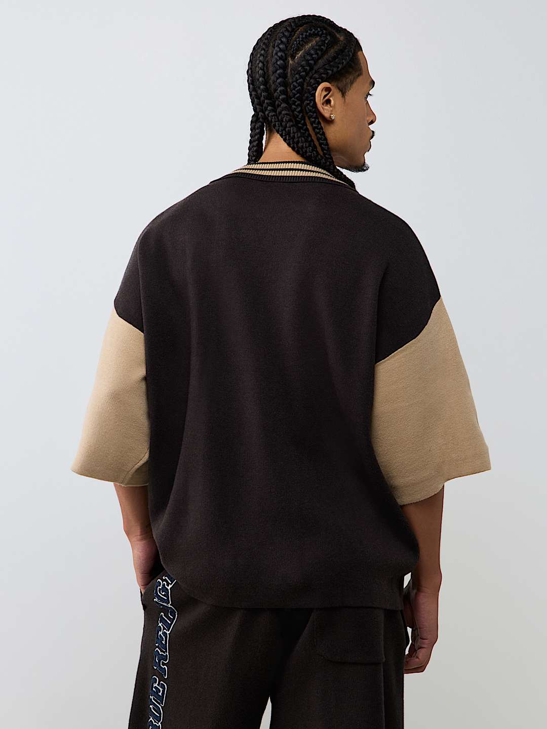 KNIT OVERSIZED POLO SHIRT