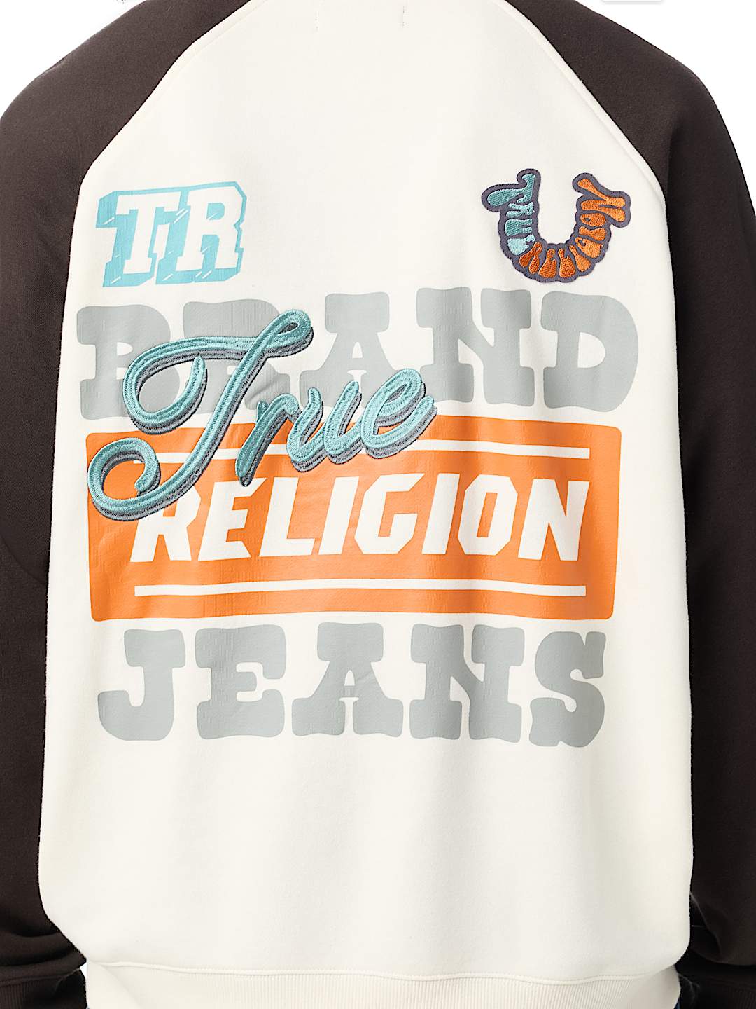 MULTI-LOGO RAGLAN CREWNECK SWEATSHIRT