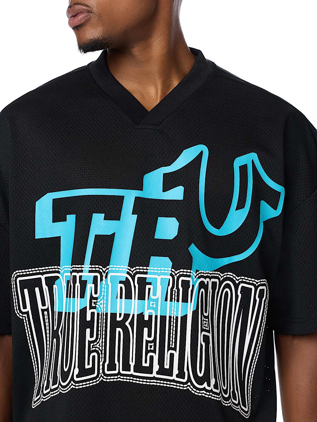 ARCHED LOGO MESH JERSEY