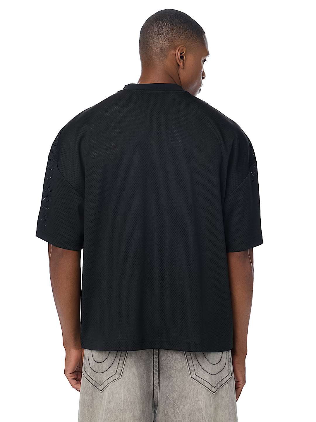 ARCHED LOGO MESH JERSEY