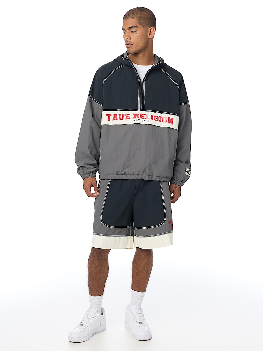 COLORBLOCK BIG T NYLON ANORAK