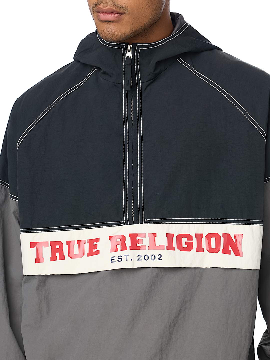 COLORBLOCK BIG T NYLON ANORAK