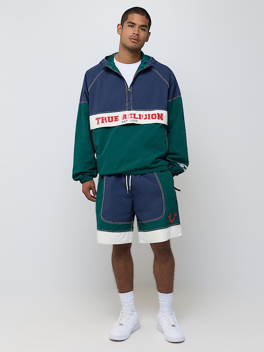 COLORBLOCK BIG T NYLON ANORAK