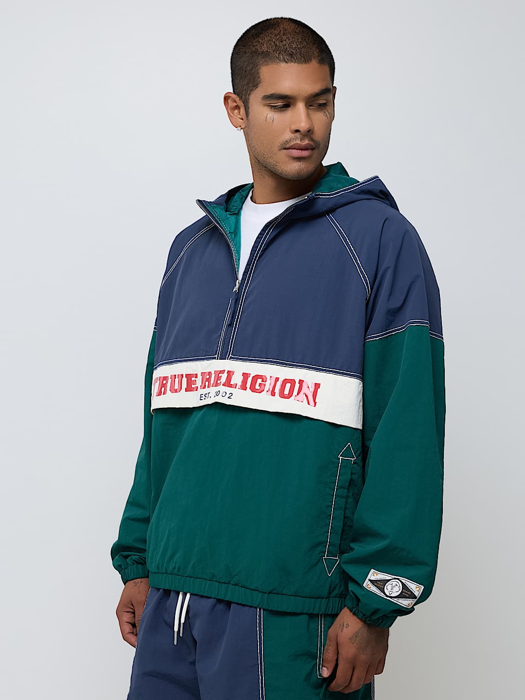 COLORBLOCK BIG T NYLON ANORAK