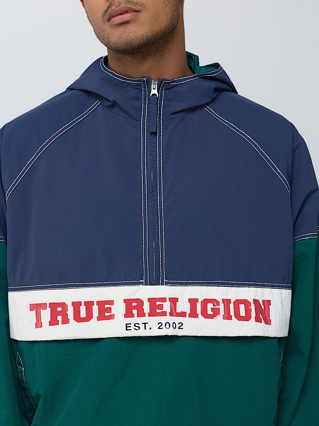 COLORBLOCK BIG T NYLON ANORAK