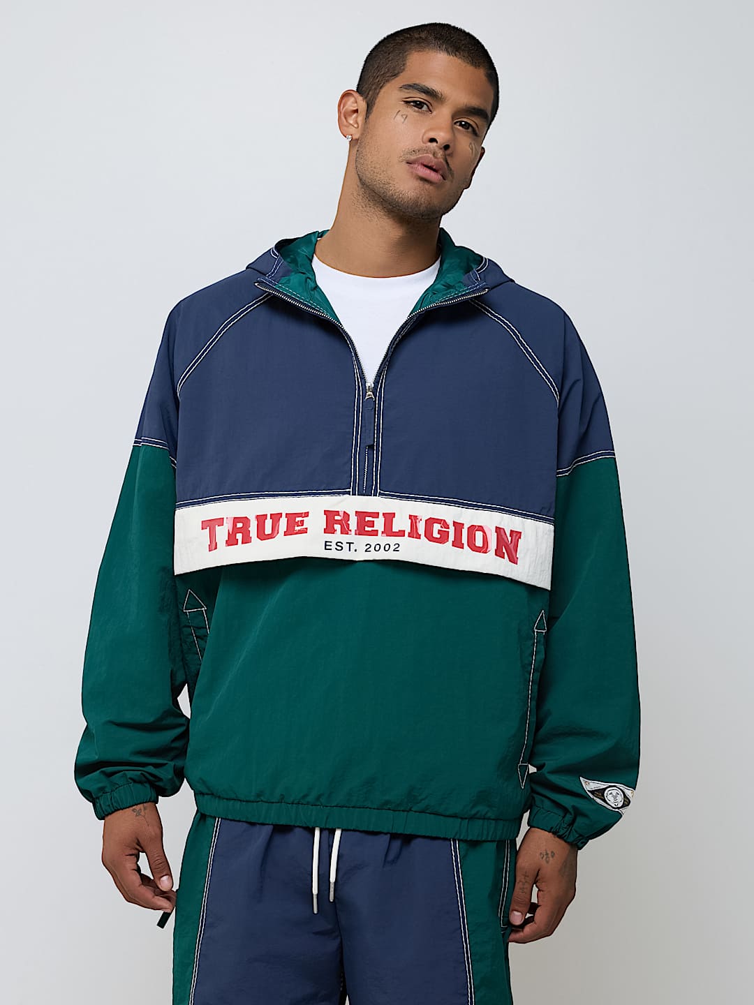 COLORBLOCK BIG T NYLON ANORAK