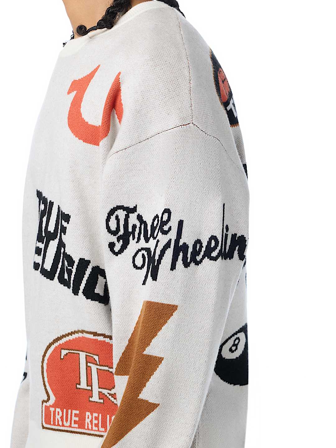 LONG SLEEVE MULTI-LOGO SWEATER