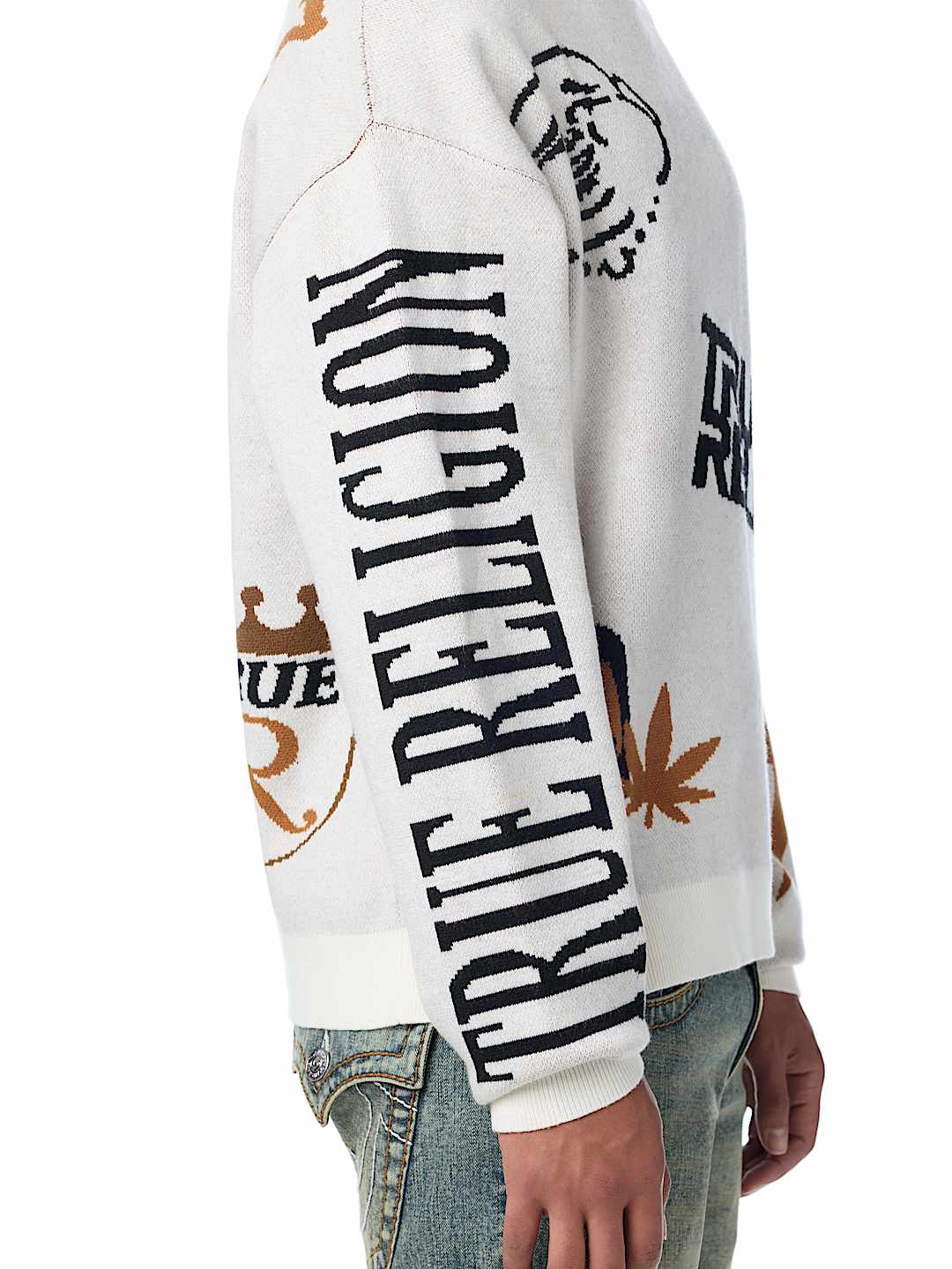 LONG SLEEVE MULTI-LOGO SWEATER