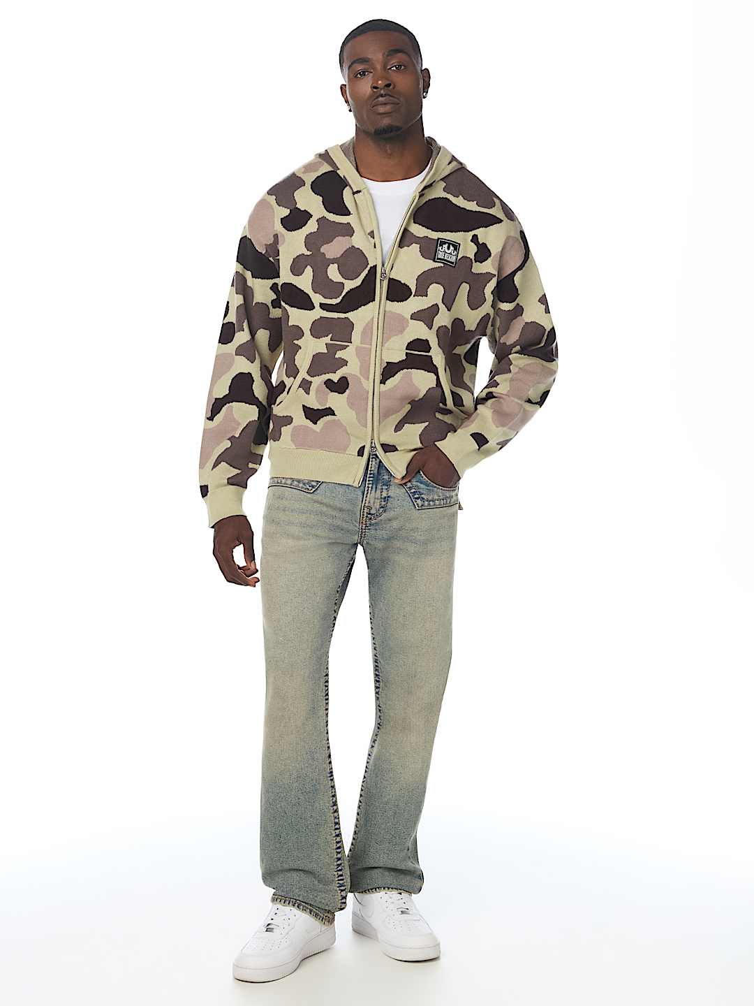 WORLD TOUR LOGO CAMO ZIP HOODIE