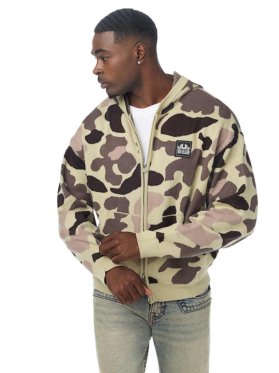 WORLD TOUR LOGO CAMO ZIP HOODIE